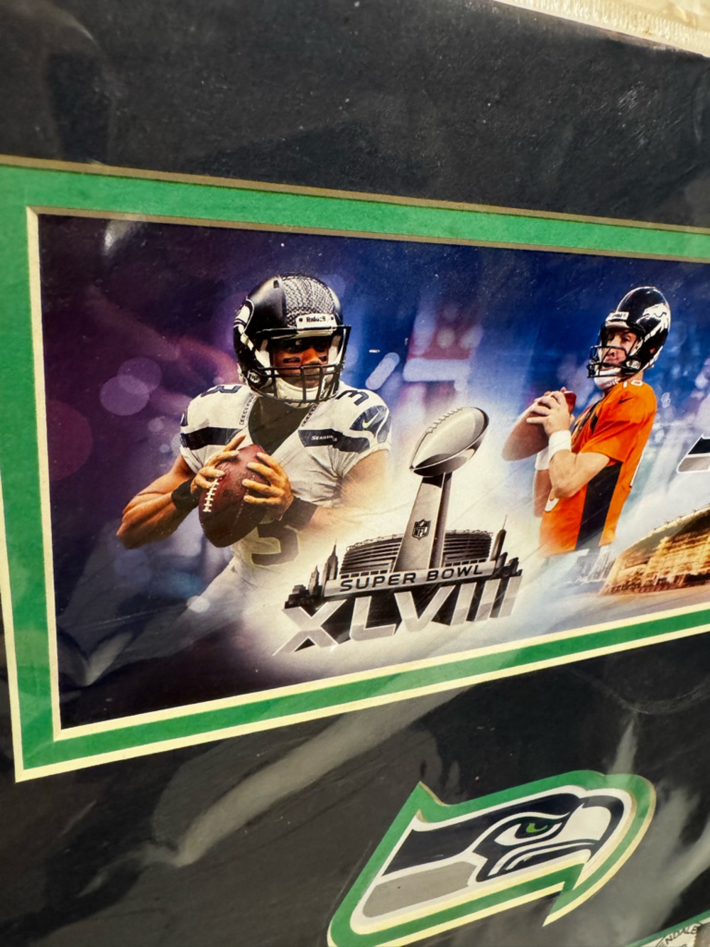 Seattle Seahawks Super Bowl XLVIII & XLIX Collector Display Plaque Decor - Picture 8 of 10